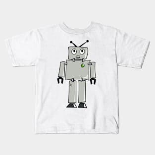 Grey Robot Kids T-Shirt